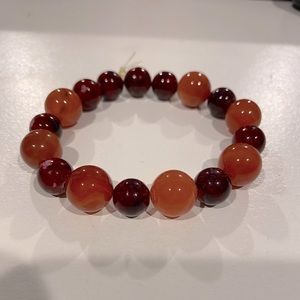 Handmade Maroon & Orange bracelet
